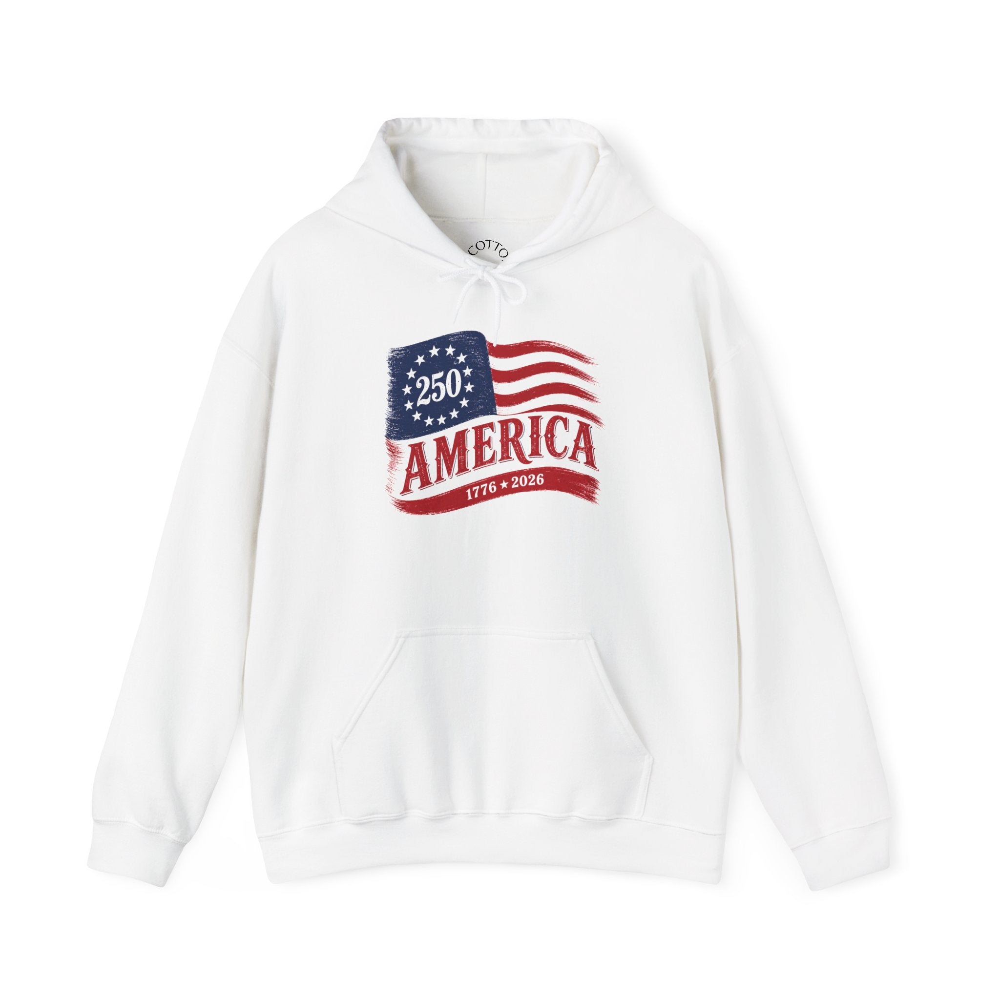 America 250 Hoodie – Vintage Betsy Ross Flag '1776–2026' Patriotic Sweatshirt