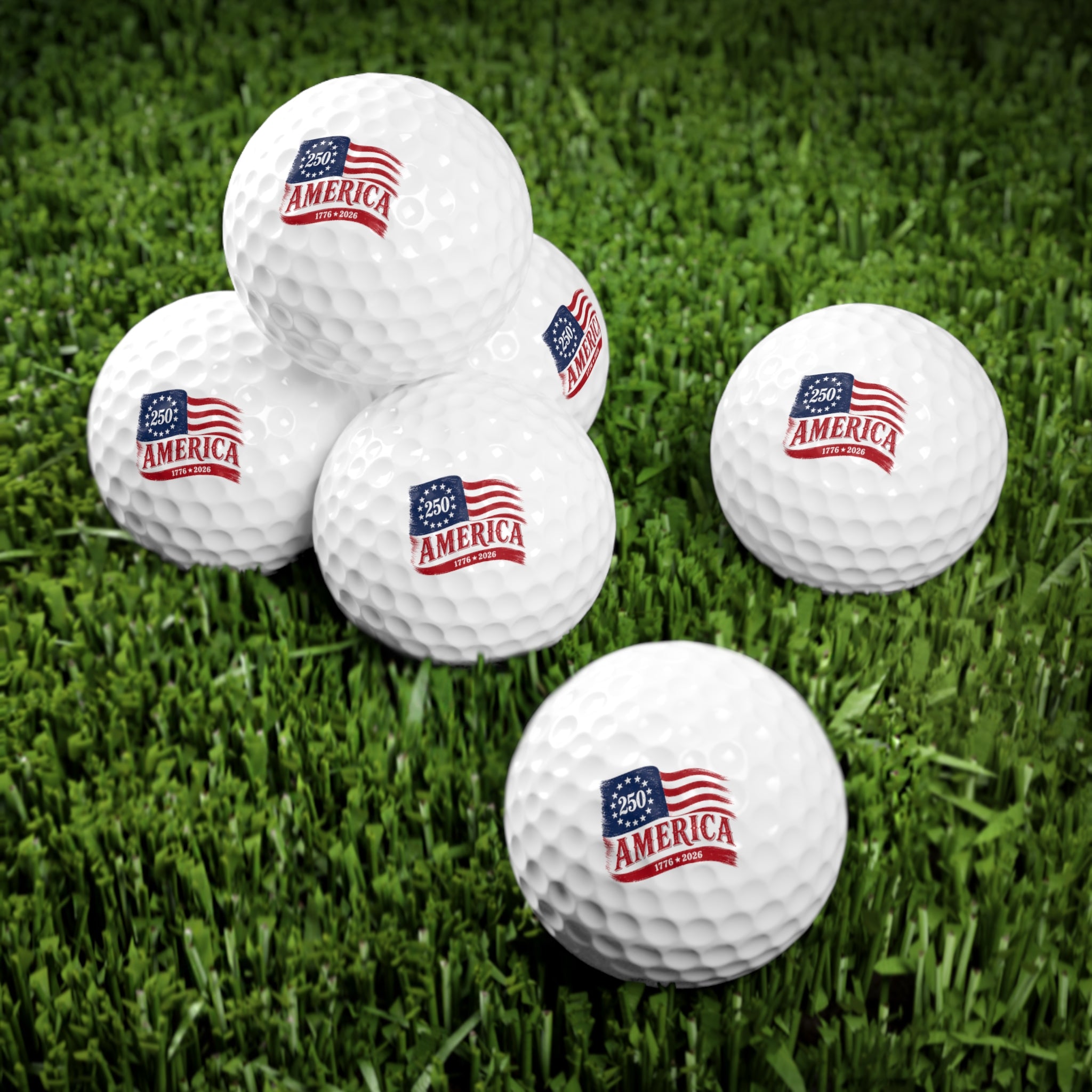 America 250 Golf Balls, 6pcs