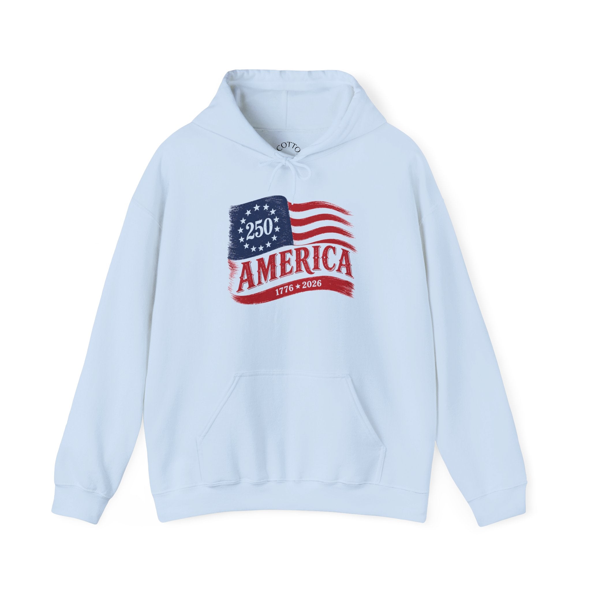 America 250 Hoodie – Vintage Betsy Ross Flag '1776–2026' Patriotic Sweatshirt
