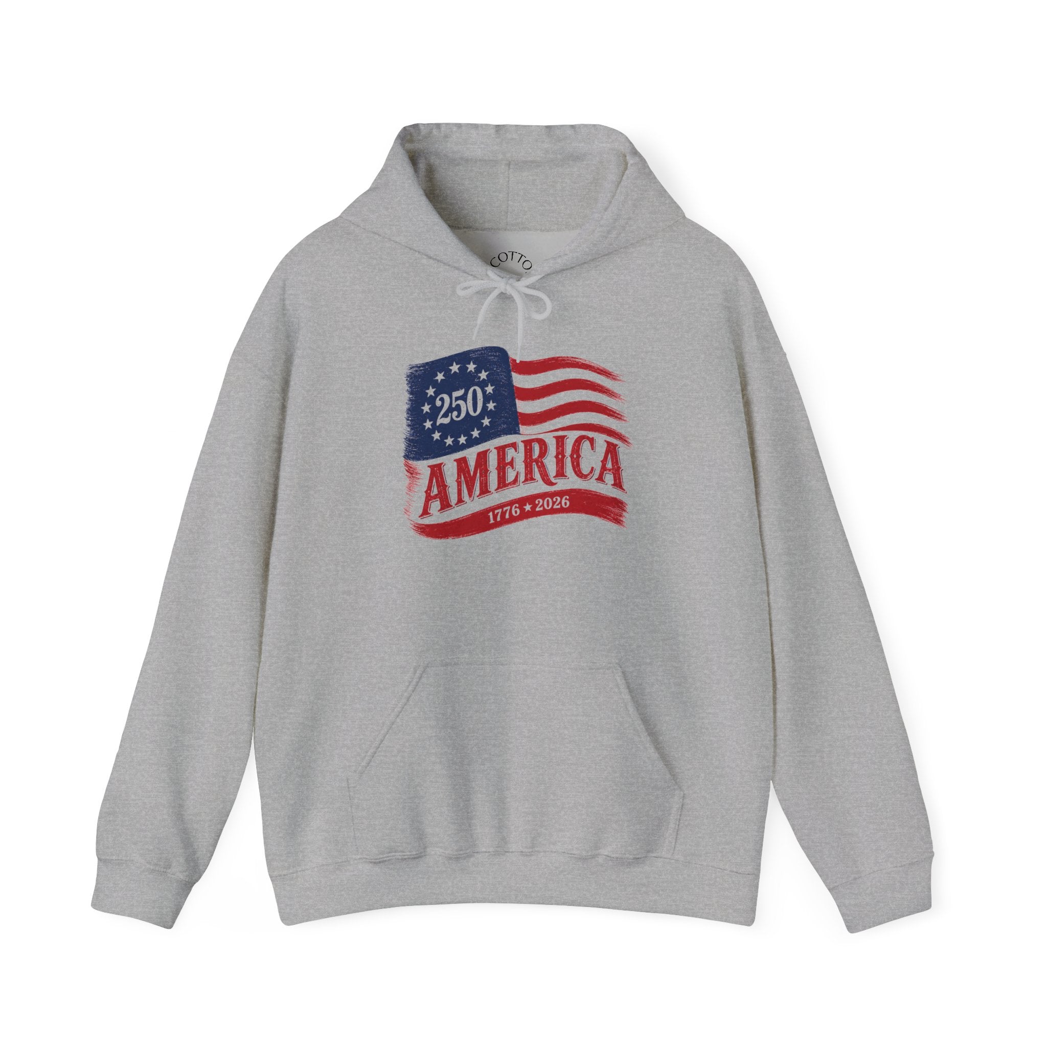 America 250 Hoodie – Vintage Betsy Ross Flag '1776–2026' Patriotic Sweatshirt