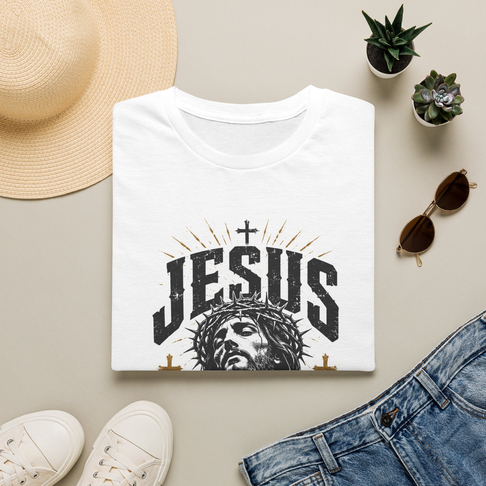 Jesus Was a Gangster T-Shirt — Faith Graphic Tee with Crown of Thorns